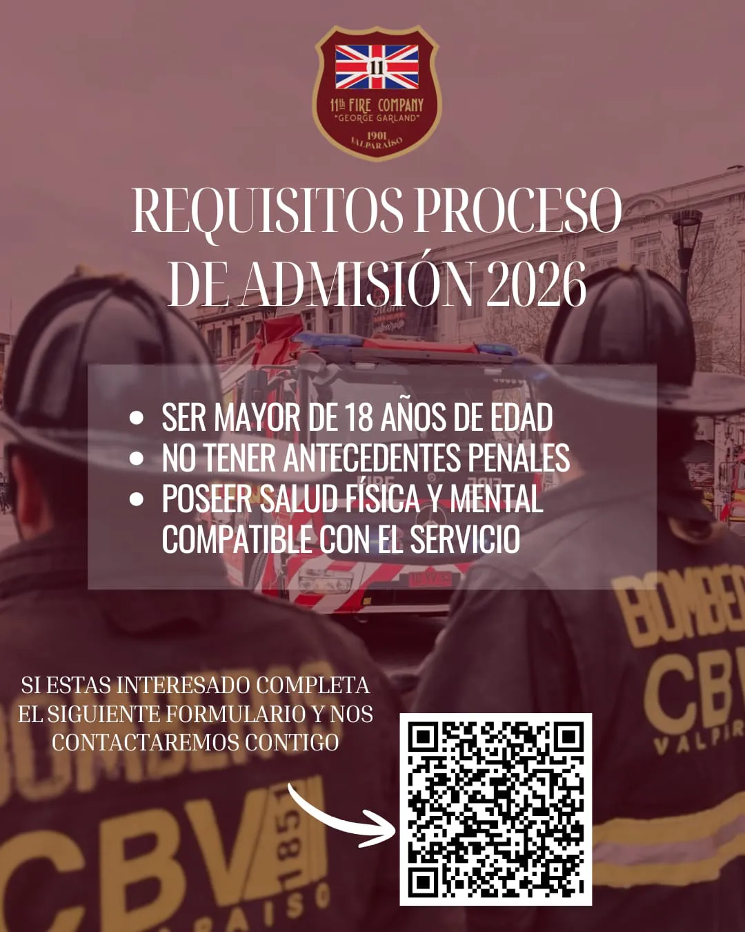 Requisitos proceso de admisión 2026